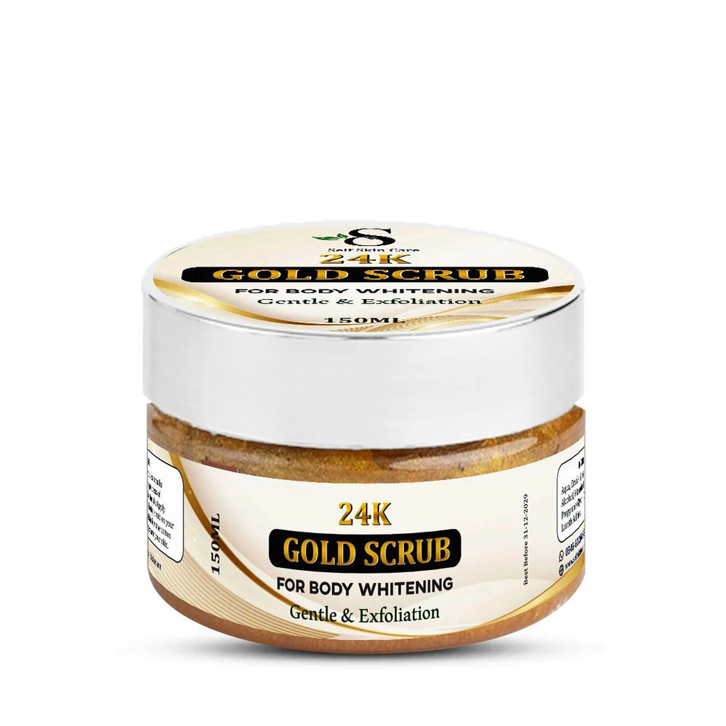 24K Gold Body & Private Area Fairness Scrub – Urgent Facial Scrub